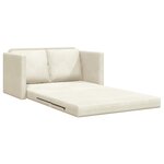 vidaXL Canapé-lit avec coussin Crème 122 x 70 x 60 cm Velours