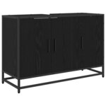 vidaXL Meuble de Lavabo de Salle de Bain Chêne noir 90 x 33 x 60 cm