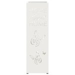 vidaXL Porte-parapluies Blanc Métal Standard Durable Porte-parapluies