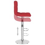 vidaXL Tabourets de bar lot de 2 rouge bordeaux tissu