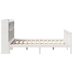 vidaXL Lit bibliothèque sans matelas blanc 140x200 cm bois pin massif