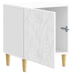 vidaXL Table de chevet 2 Pièces Blanc brillant 43 x 34 5 x 50 cm