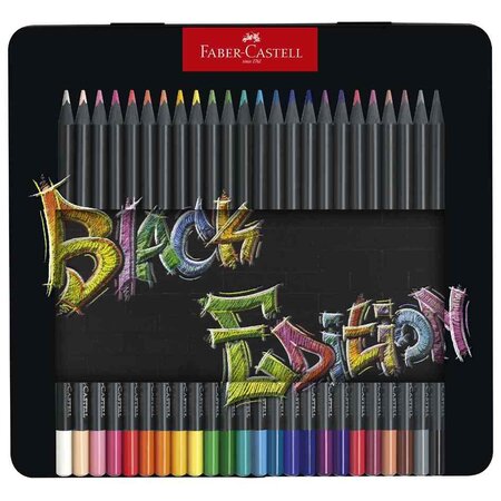 Crayon de couleur black edition  étui de 24 faber-castell
