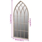 vidaXL Miroir de jardin d'arche gotique 50x115 cm Intérieur/extérieur