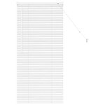 vidaXL Store de Fenêtre avec des rideaux Blanc Aluminium