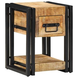 vidaXL Cabinet de chevet avec tiroir 2 Pièces Marron 30 x 30 x 40 cm