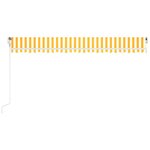 vidaXL Auvent automatique capteur de vent/LED 500x300cm Jaune et blanc