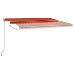 vidaXL Auvent automatique sur pied 450x300 cm Orange/marron