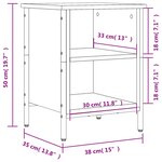 vidaXL Armoire à chaussures chêne sonoma 38x35x50 cm bois d'ingénierie