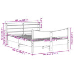 vidaXL Cadre de lit et tête de lit blanc 140x190 cm bois de pin massif