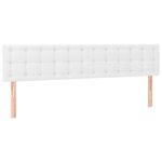 vidaXL Sommier à lattes de lit avec matelas Blanc 200x200cm Similicuir