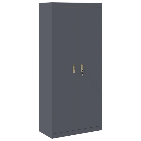 vidaXL Armoire de rangement 2 Pièces Anthracite 80 x 40 x 180 cm Acier