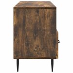 vidaXL Meuble TV Chêne fumé 102 x 34 5 x 50 cm Bois d'ingénierie