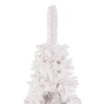 Vidaxl arbre de noël mince avec led blanc 240 cm