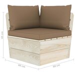 vidaXL Salon de jardin palette 6 Pièces avec coussins bois d'épicéa