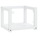 vidaXL Cadre de lavabo de salle de bain mural Blanc 40x38x31 cm Fer