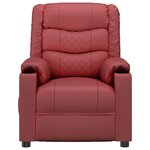 vidaXL Fauteuil inclinable Rouge bordeaux Similicuir
