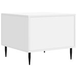 vidaXL Table basse avec tiroir Blanc 49 x 50 x 40 cm Bois d'ingénierie