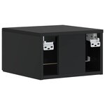 vidaXL Table d'appoint murale Noir 34 5 x 33 x 20 cm Bois d'ingénierie