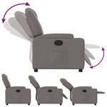 vidaXL Fauteuil inclinable Taupe Tissu