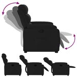 vidaXL Fauteuil inclinable noir tissu