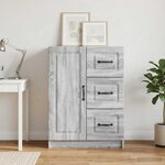 vidaXL Buffet Sonoma gris 66 x 34 5 x 87 cm Bois d'ingénierie