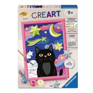 CreArt Peinture au numero Chat noir