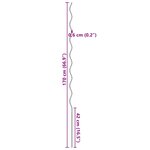 vidaXL Tuteurs spirales pour plantes 20 Pièces Vert 170 cm