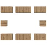vidaXL Ensemble meuble TV 8 Pièces Chêne artisanal Bois d'ingénierie