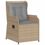 vidaXL Banc de jardin 2 Pièces Beige polyrotin