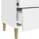 vidaXL Cabinet de chevet avec tiroir Blanc brillant 43 x 34 5 x 48 cm
