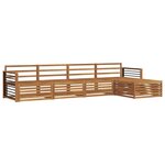 vidaXL Ensemble de canapés d'extérieur 5 Pièces Naturel