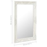 vidaXL Miroir mural style baroque 50x80 cm Blanc