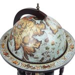 vidaXL Bar sous forme de globe Bois d'eucalyptus Bleu