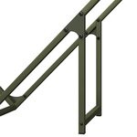 vidaXL Portant de bois chauffage vert olive 100x25x100 cm