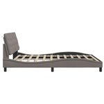 vidaXL Cadre de lit avec LED sans matelas taupe 200x200 cm tissu
