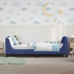 vidaXL Cadre de lit pour enfants avec tête de lit Bleu police