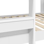 vidaXL Lit Superposé pour Enfants Blanc 75 x 190 cm Bois d'ingénierie