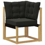 vidaXL Ensemble de canapés d'extérieur 7 pc Blanc et noir