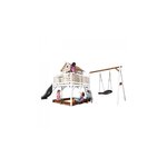AXI Classic Liam Maisonnette avec Nid Roxy Balancoire Marron Blanc Toboggan Gris