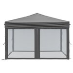 vidaXL Tente de réception pliable avec parois Anthracite 3x3 m