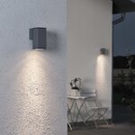 Konstsmide applique murale monza simple carrée gris foncé