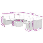 vidaXL Salon de jardin 9 Pièces avec coussins noir résine tressée