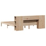 vidaXL Lit bibliothèque sans matelas 200x200 cm bois massif de pin