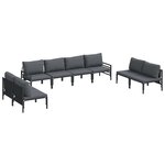 vidaXL Ensemble de canapé de jardin Anthracite Acier