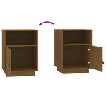 vidaXL Tables de chevet 2Pièces Marron miel 40x34x55cm Bois de pin massif