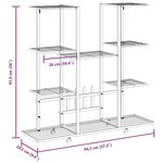vidaXL Jardinière avec roues 94 5x24 5x91 5 cm Blanc Fer