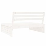 vidaXL Canapé central de jardin blanc 120x80 cm bois de pin massif