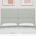 vidaXL Tête de lit LED gris clair 72 cm Velvet
