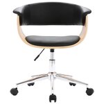 vidaXL Chaises pivotantes à manger lot de 6 noir similicuir